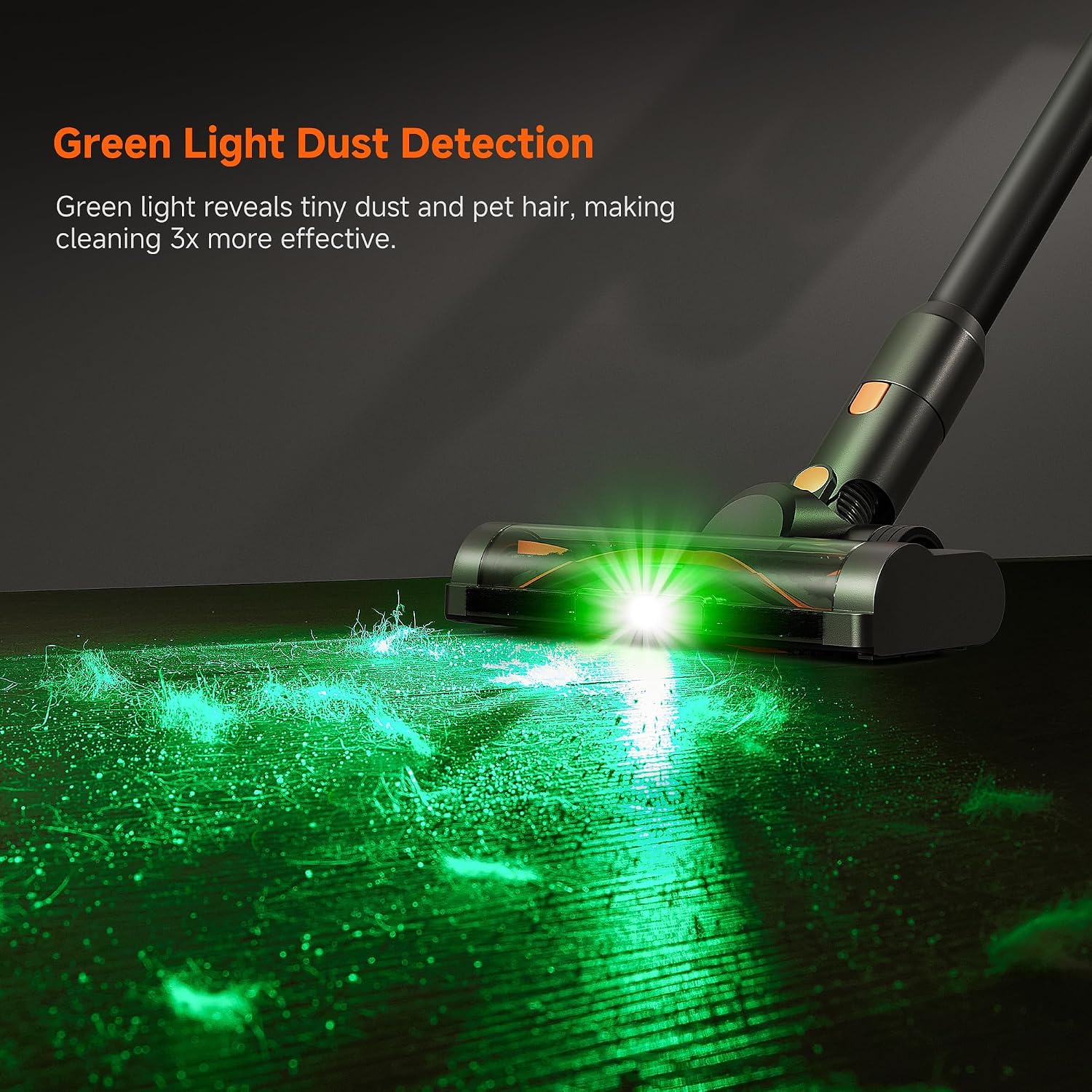 uwant V500 Cordless Vacuum Cleaner with Auto Empty&Auto Dust Scrap System, 7-Layer HEPA Filtration, Anti-Tangle Brush, Stick Vacuum for Pet Hair, Hard Floors, Carpet，Grey
