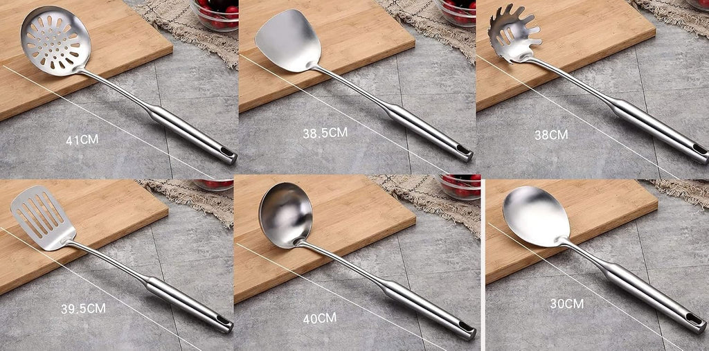 TOEWOE Kitchen Utensils Set, Cooking Utensils Set, Stainless Steel Utensils Set, Nonstick Kitchen Utensils Cookware Set, Kitchen Gadgets Kitchen Tool Set Gift (4 Pieces)