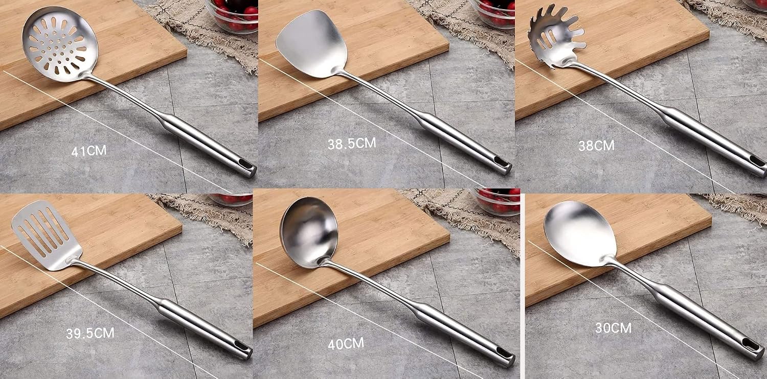 TOEWOE Kitchen Utensils Set, Cooking Utensils Set, Stainless Steel Utensils Set, Nonstick Kitchen Utensils Cookware Set, Kitchen Gadgets Kitchen Tool Set Gift (4 Pieces)