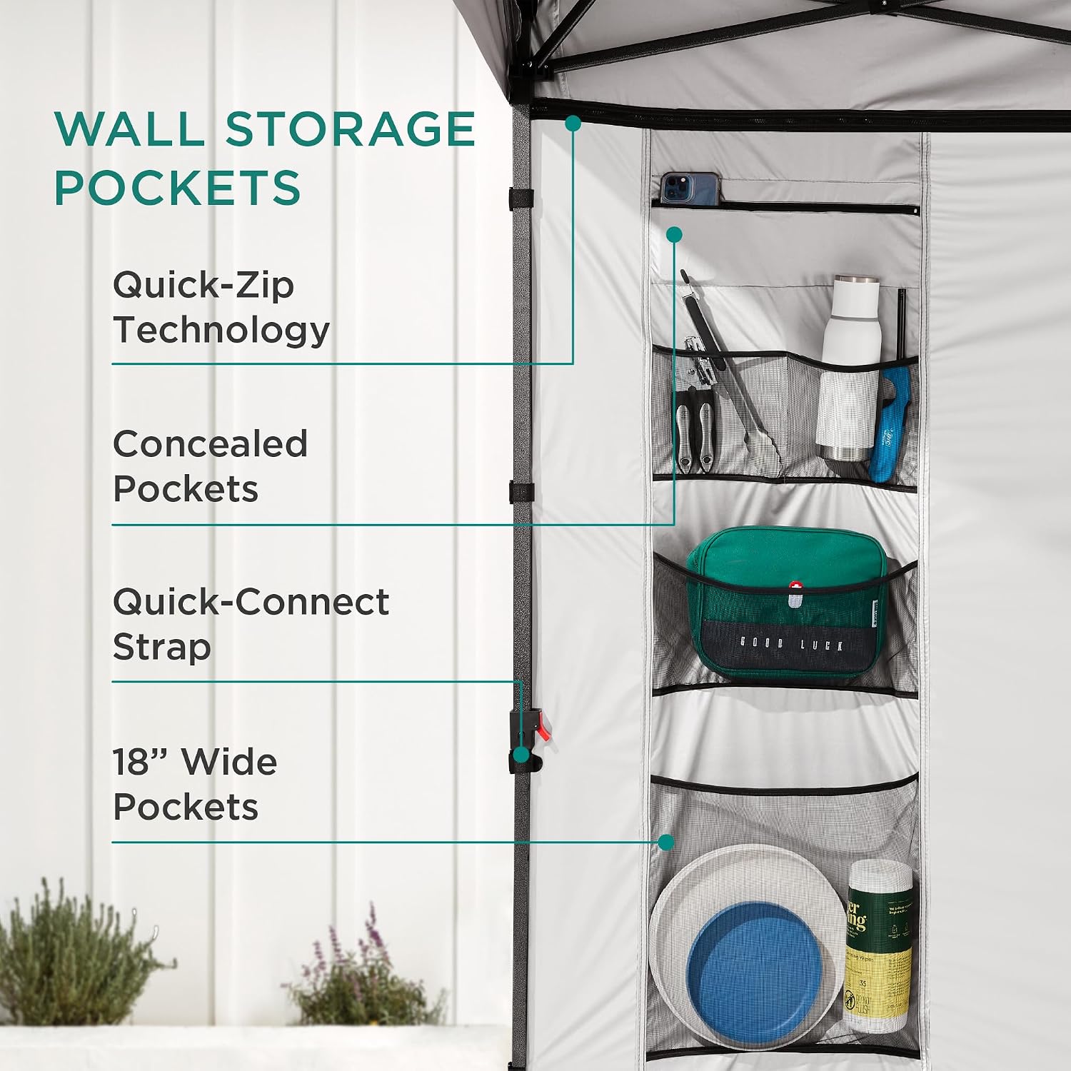 Best Choice Products 10x10ft Pop Up Canopy Tent with Sidewall, 1 Person 1 Minute Set Up, Carry Case, 4 Weight Bags - Black