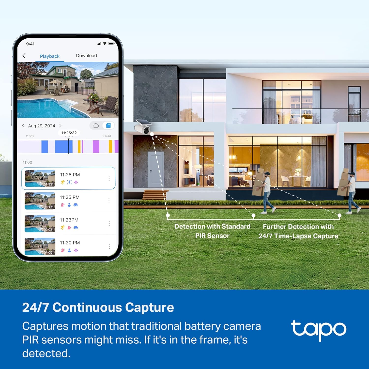 Tapo MagCam 4K Outdoor Wireless Security Camera - Battery with Integrated Solar, Magnetic Mount, Person/Vehicle Detection, 24/7 Capture, Subscription-Free Local Storage or Optional Cloud, C465