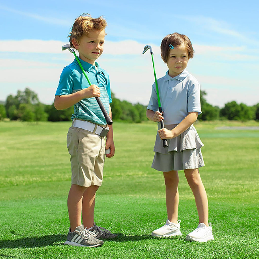PGA Tour Youth Golf Club Set – Ages 3-5 (3'6'-4'1') and 5-8 (4'1' - 4'8') Right and Left Handed Beginner Junior Golf Clubs with Lightweight Golf Bag, Mallet Putter, Driver by Golfgen