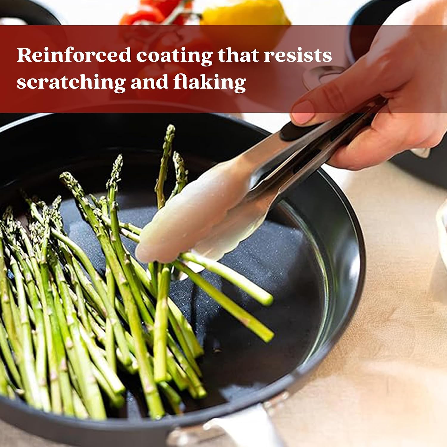 Alva Maestro Ceramic Nonstick Frying Pan Cookware Set, Non Toxic Saute and Frying Pan Set, PFAS, PFOA & PTFE Free, Compatible with All Stovetops, Induction Safe, Stay Cool Handles, Oven Safe Pans Set