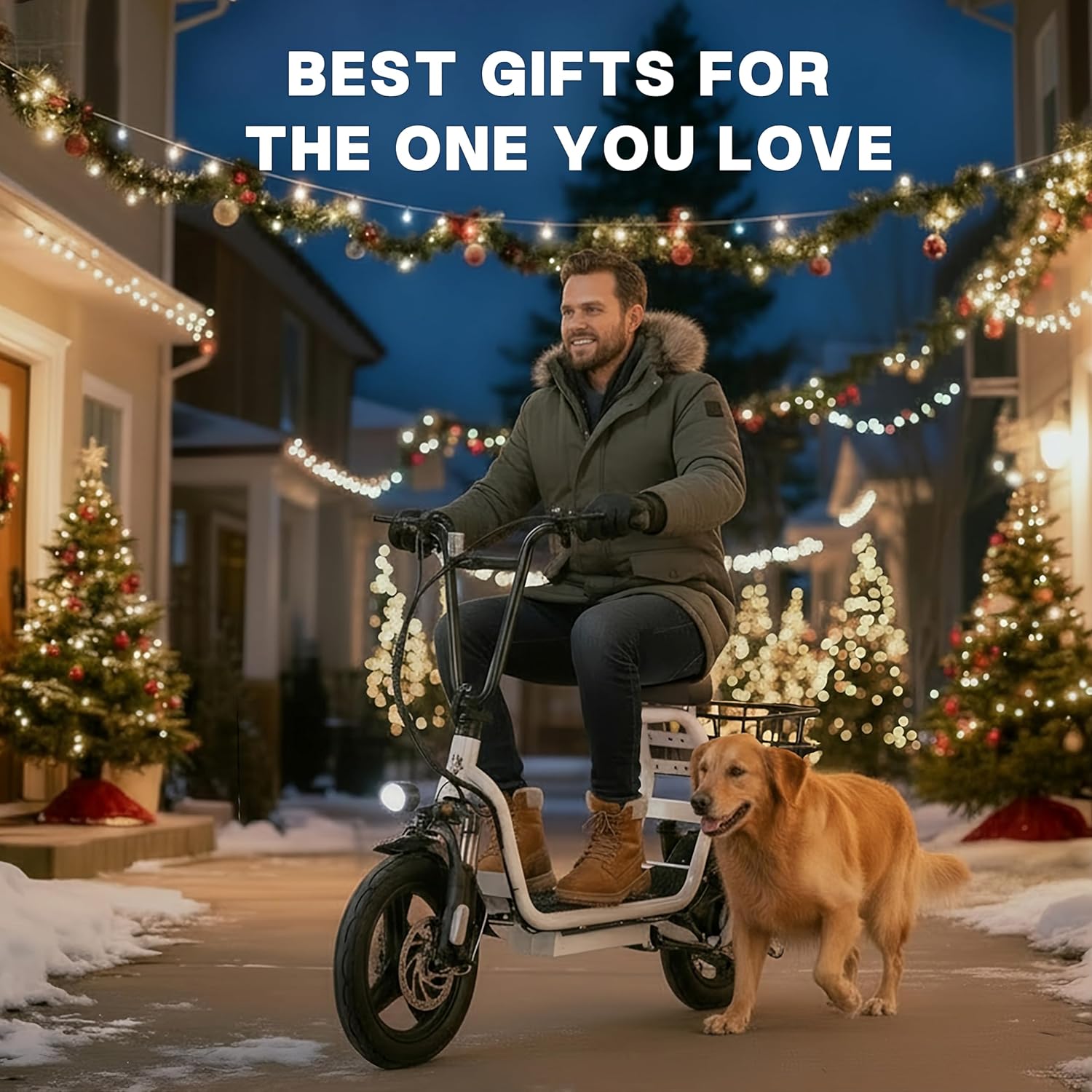 Caroma Peak 800W/1200W Electric Scooter with Seat, Max 20/30Miles&20MPH, 14' Tires Foldable Adult Electric Scooter with Basket for Pets & Cargo, Dual Shock Absorbing EScooter for Commuting