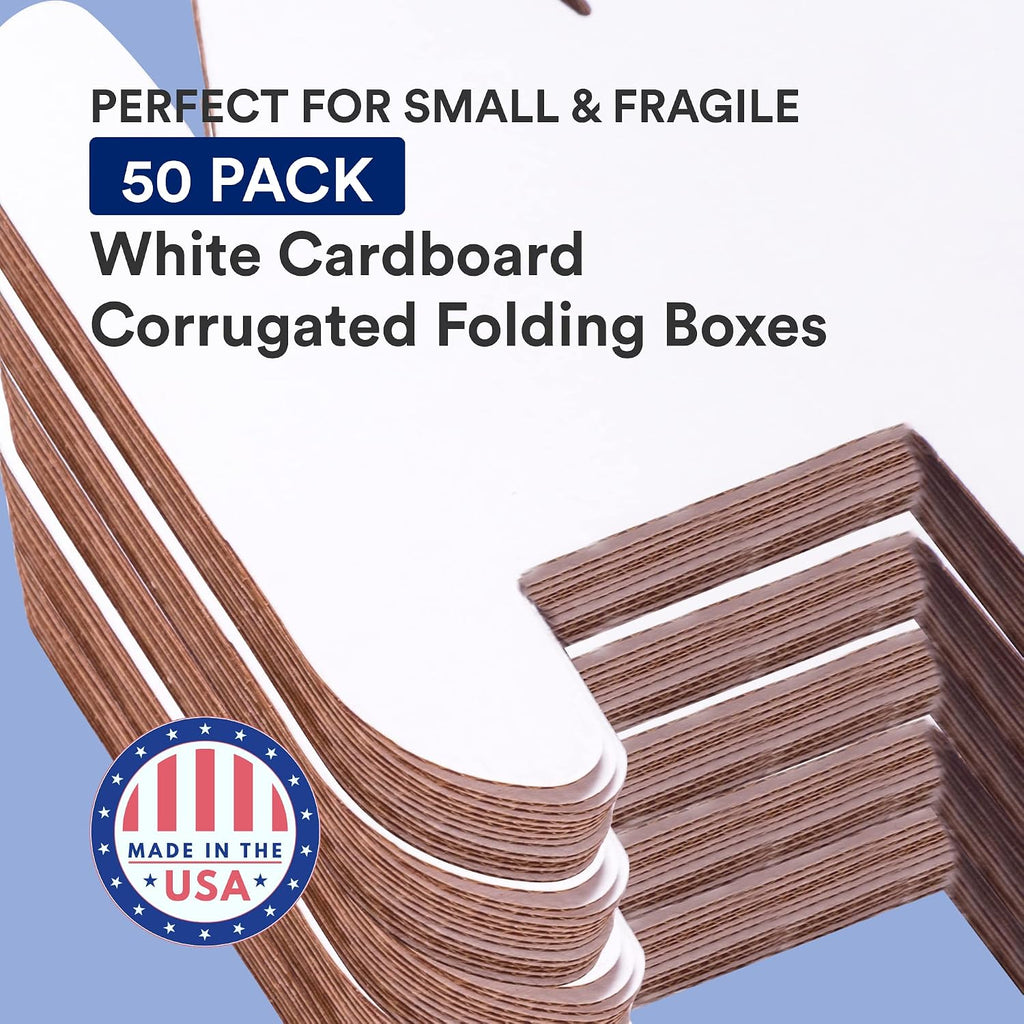 BOX USA Shipping Boxes Small 12'L x 12'W x 4'H, 50-Pack | Corrugated Cardboard Box Mailer for Packing, Moving and Storage 12124