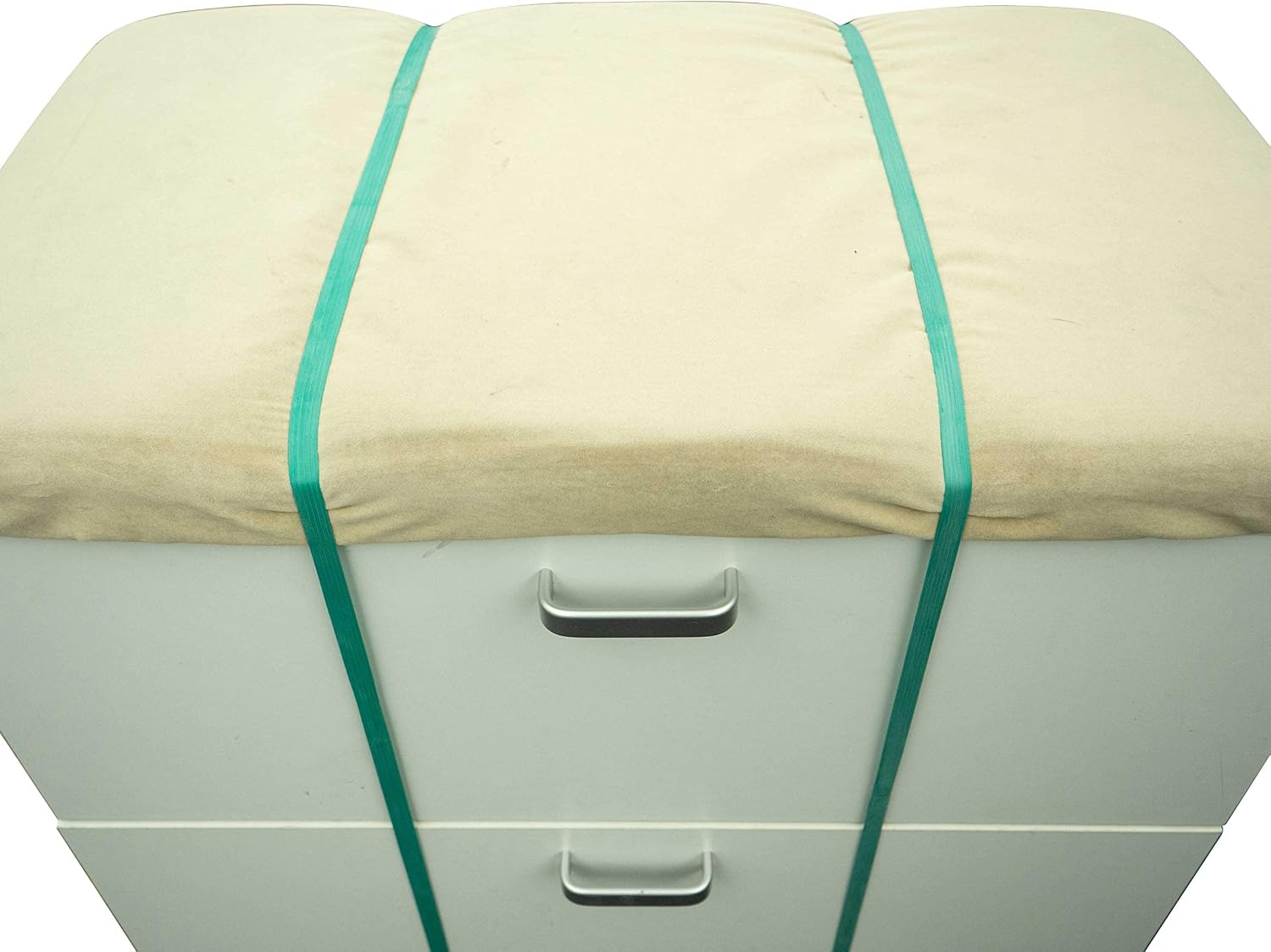 US Cargo Control 80 Inch X 72 Inch Mega Mover Moving Blankets And 30 Inch (60 Inch Fully Stretched) Moving Bands - Durable Protection During A Move Or While In Storage – 4 Blankets, 12 Rubber Bands