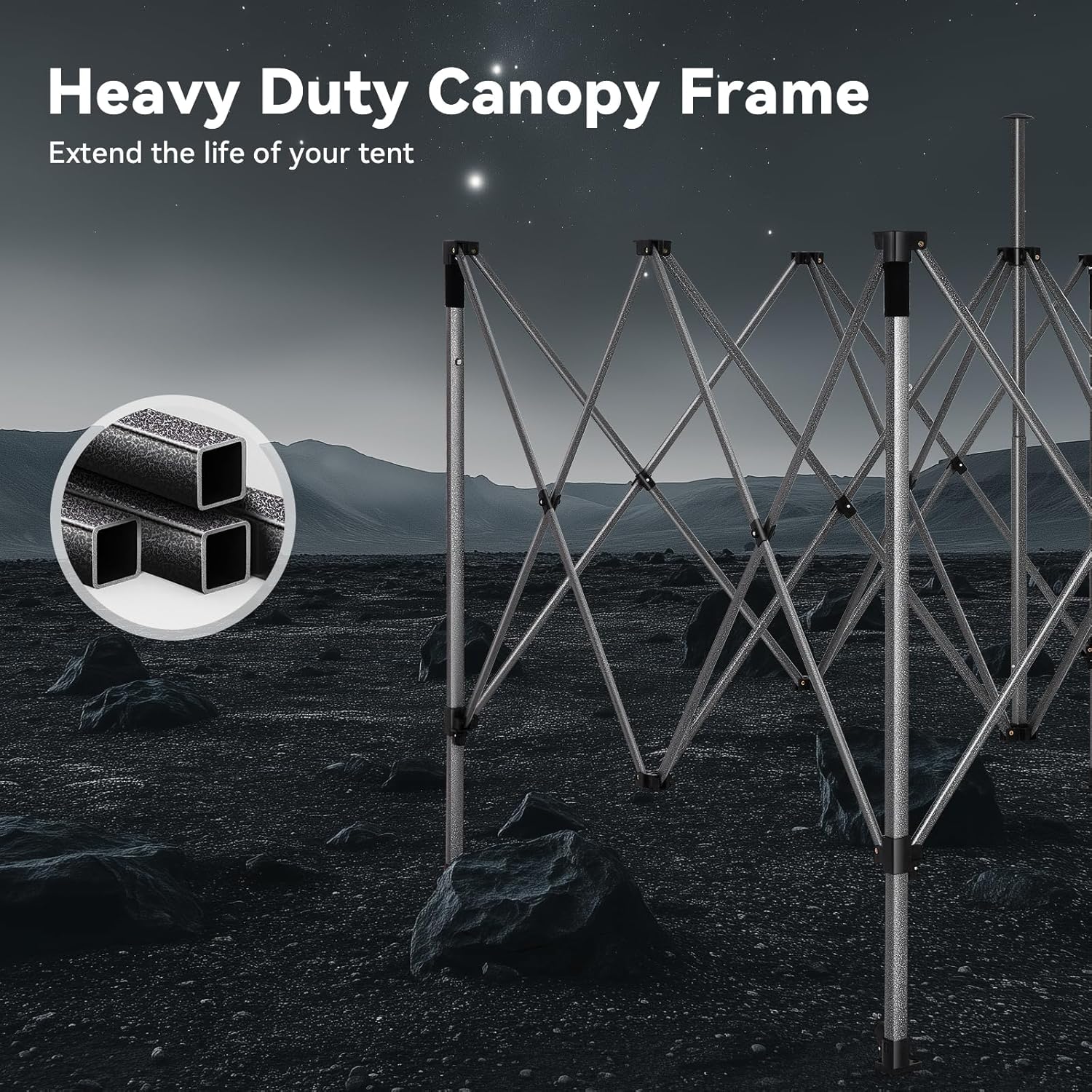 COBIZI 10x10 Pop up Canopy Tent Heavy Duty, Easy Set-up Commercial Outdoor Party Tent, 100% Waterproof Wedding Tents Gazebo, 3 Height Adjustable with Wheeled Bag, Gray