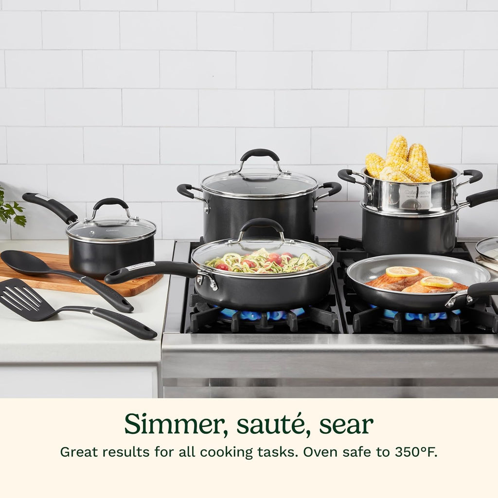 Cuisinart, 12-Piece Classic Ceramic Nonstick Set, 35C-12BK