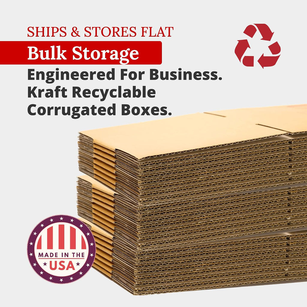 Partners Brand 16x12x10 Corrugated Cardboard Boxes, 16'L x 12'W x 10'H, Pack of 75 | Shipping, Packaging, Moving, Storage Box for Business, Strong Wholesale Bulk Boxes 16x12x10