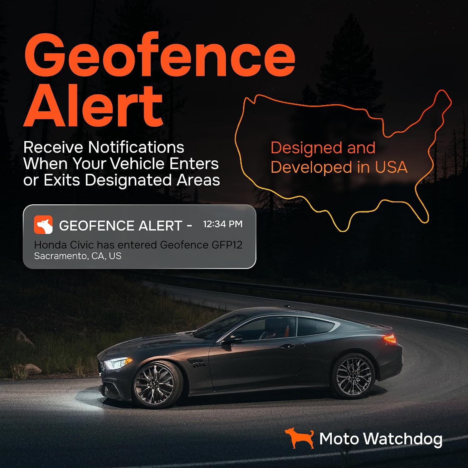 GPS Tracker for Vehicles, No Monthly Fee, No Subscription with Real-Time Location, Mileage Tracking, Speeding Monitoring, Route History, Geofence, OBD, Fleets & Families, USA, Moto Watchdog