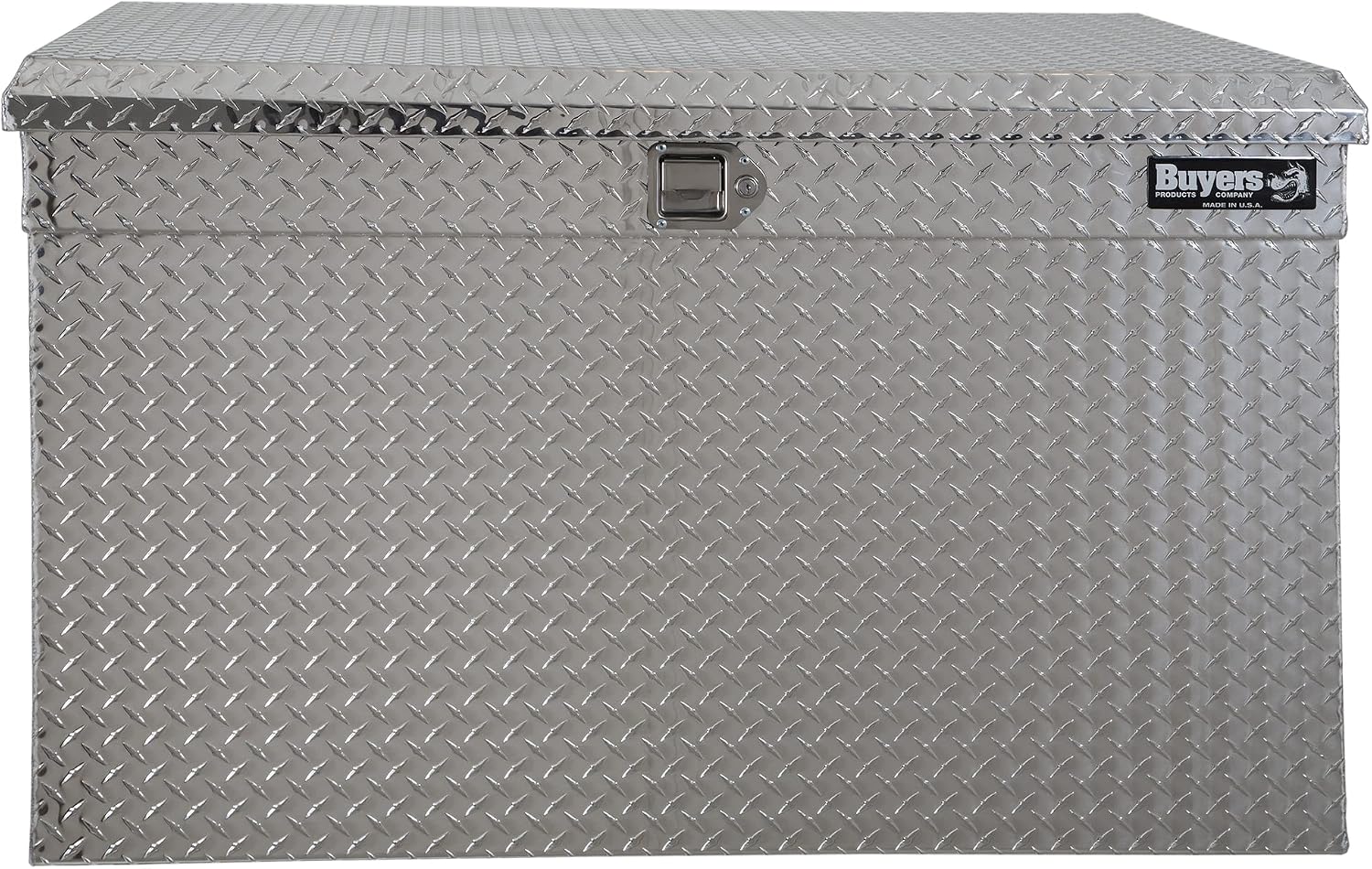 Buyers Products 1712110 Aluminum Diamond Tread All Purpose Chest Tool Box, 24 x 48 x 24 Inch, Made in the USA, Jumbo Toolbox For Work Site Storage & Organization, Durable Contractor Job Box