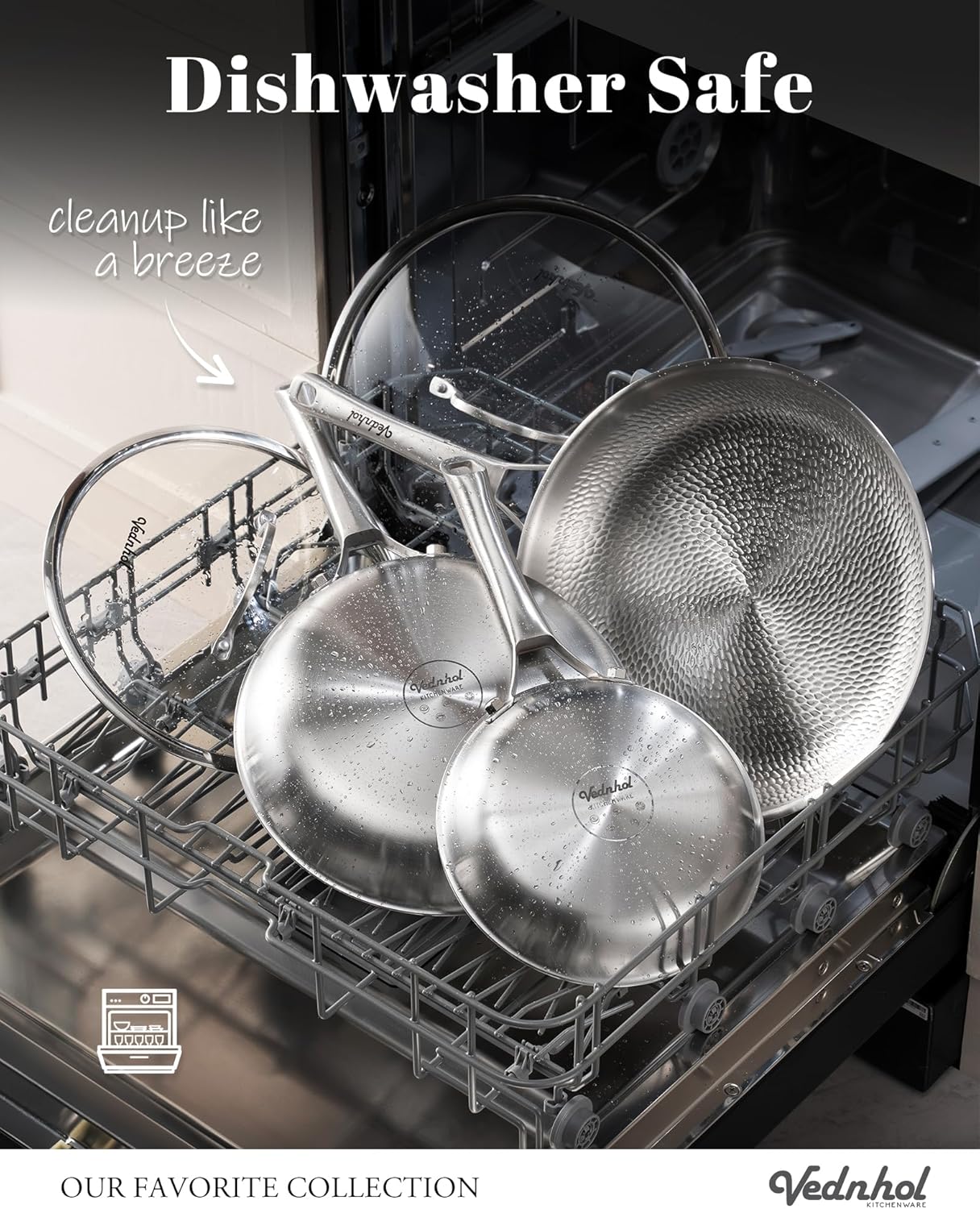 Titanium Pans set, 8 Pcs Pure Non Stick Cookware set for Cooking, Non-Toxic, PFAS/PFOA/PTFE Free Cookware, Dishwasher&Oven Safe, Kitchen Induction Compatible