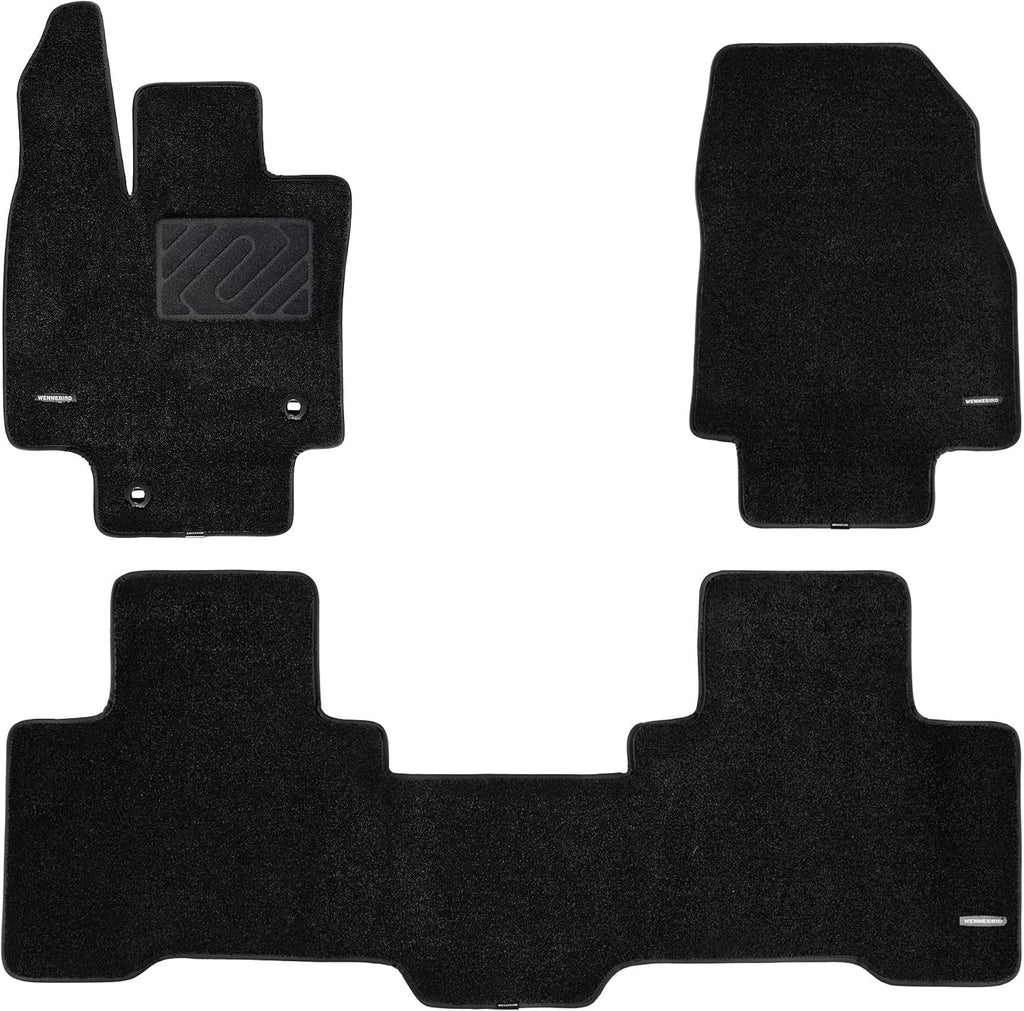 WENNEBIRD Superior Carpet Floor Mats for 2020-2026 Toyota Highlander 5 Seats, 0.5-Inch Ultra-Thick, Noise-Reducing, All-Weather Waterproof Anti-Slip – 3-Pc Set