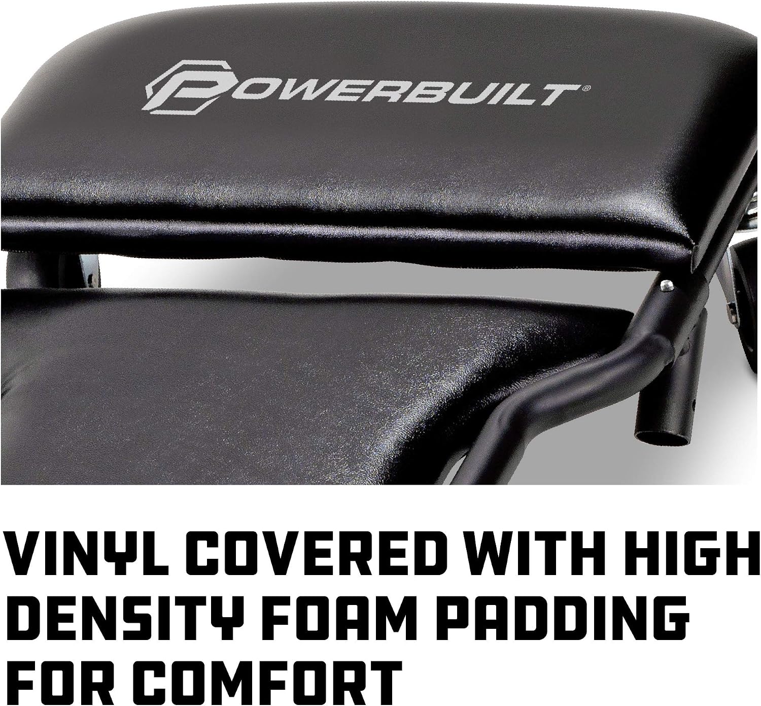 Powerbuilt 42-Inch Triplex Folding Creeper, Rolling Seat, and Brake Stool, All-in-One Adjustable Roller Garage Chair, Lay Down or Sit, Black 620469