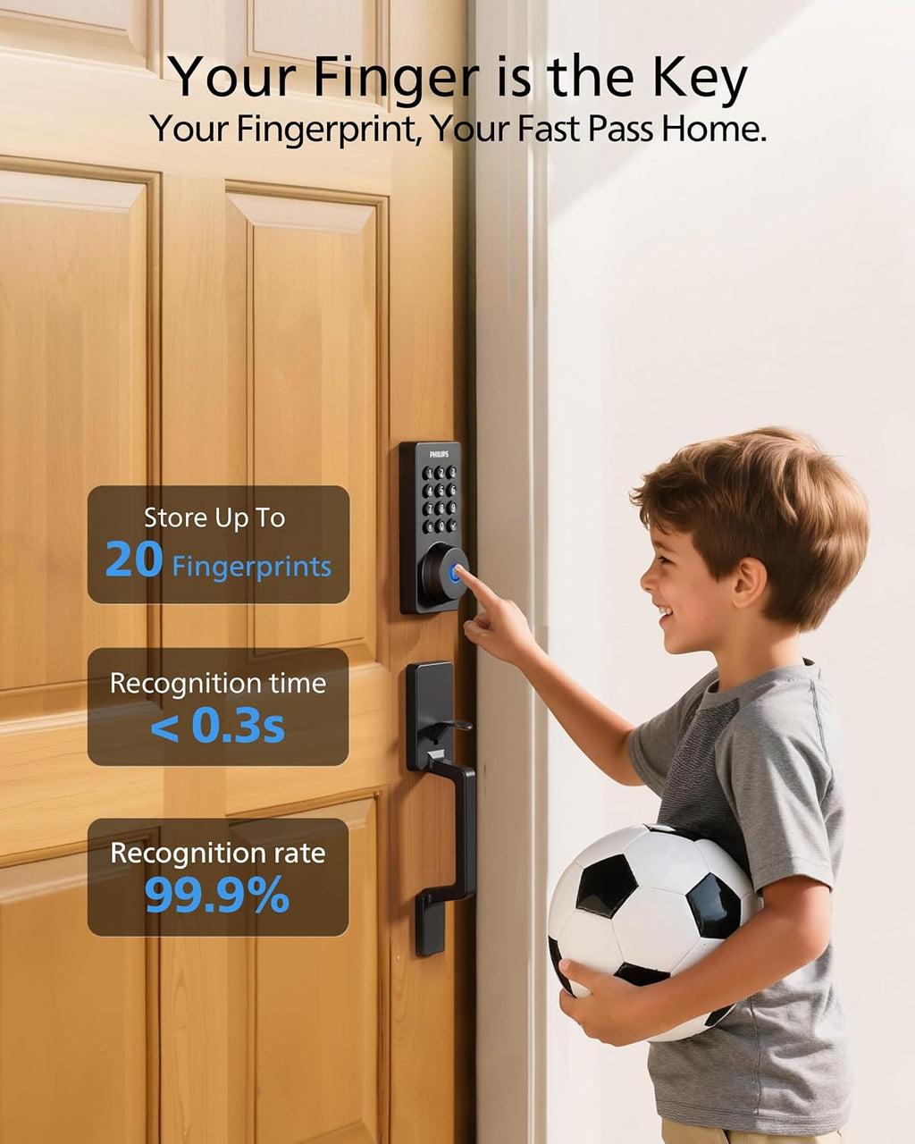 Philips Security Video Doorbell Camera Bundle with Wi-Fi Smart Door Lock