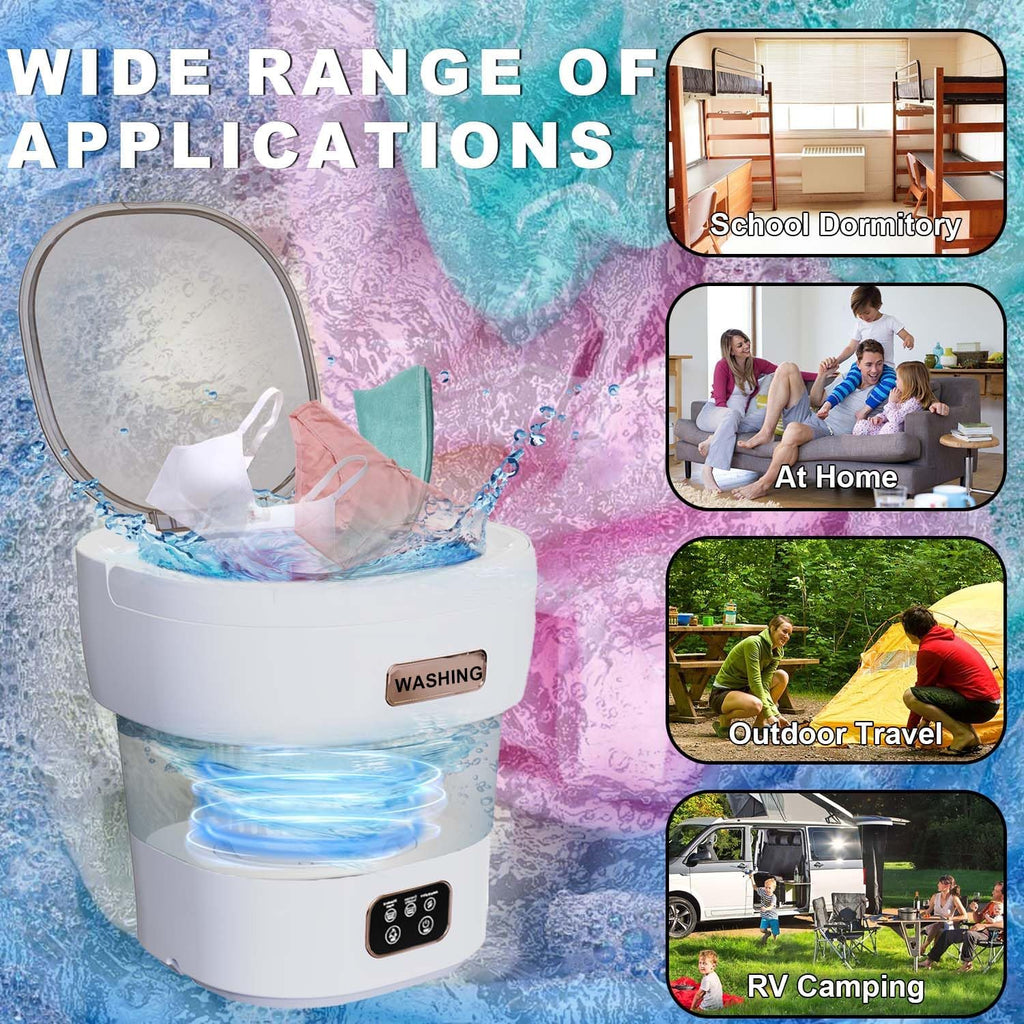 Underwear Washing Machine,15L 2.1kg 2 in 1 Mini Washing Machine and Dryer, Portable Washe, Small Washing Machine with 3 Cleaning Modes for Baby Clothes, Underwear, Camping, RV, Travel(Grey)