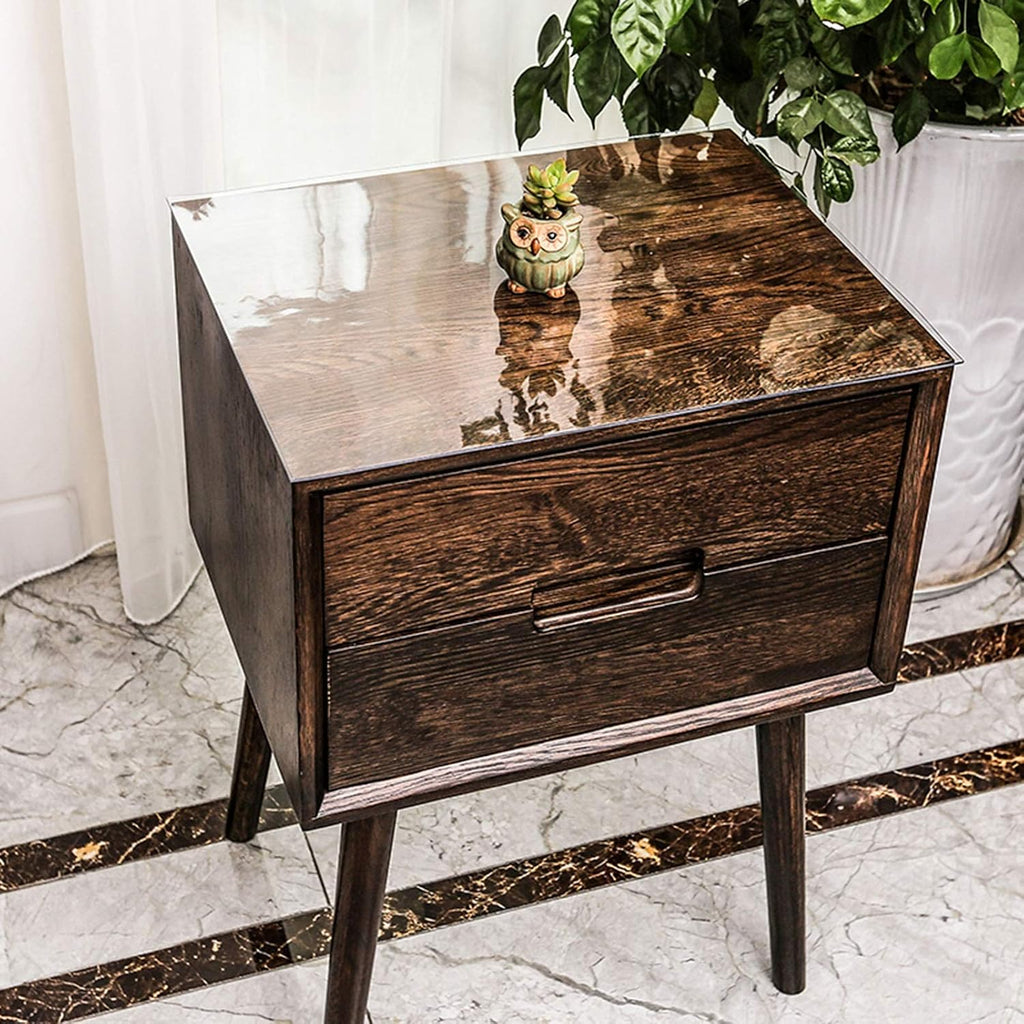 Clear PVC Furniture Protectors Waterproof PVC Table Pad 4 Thicknesses Tablecloth for Hardwood Surface Kitchen Carpet Tiles Dresser Desk Covers, Custom Size