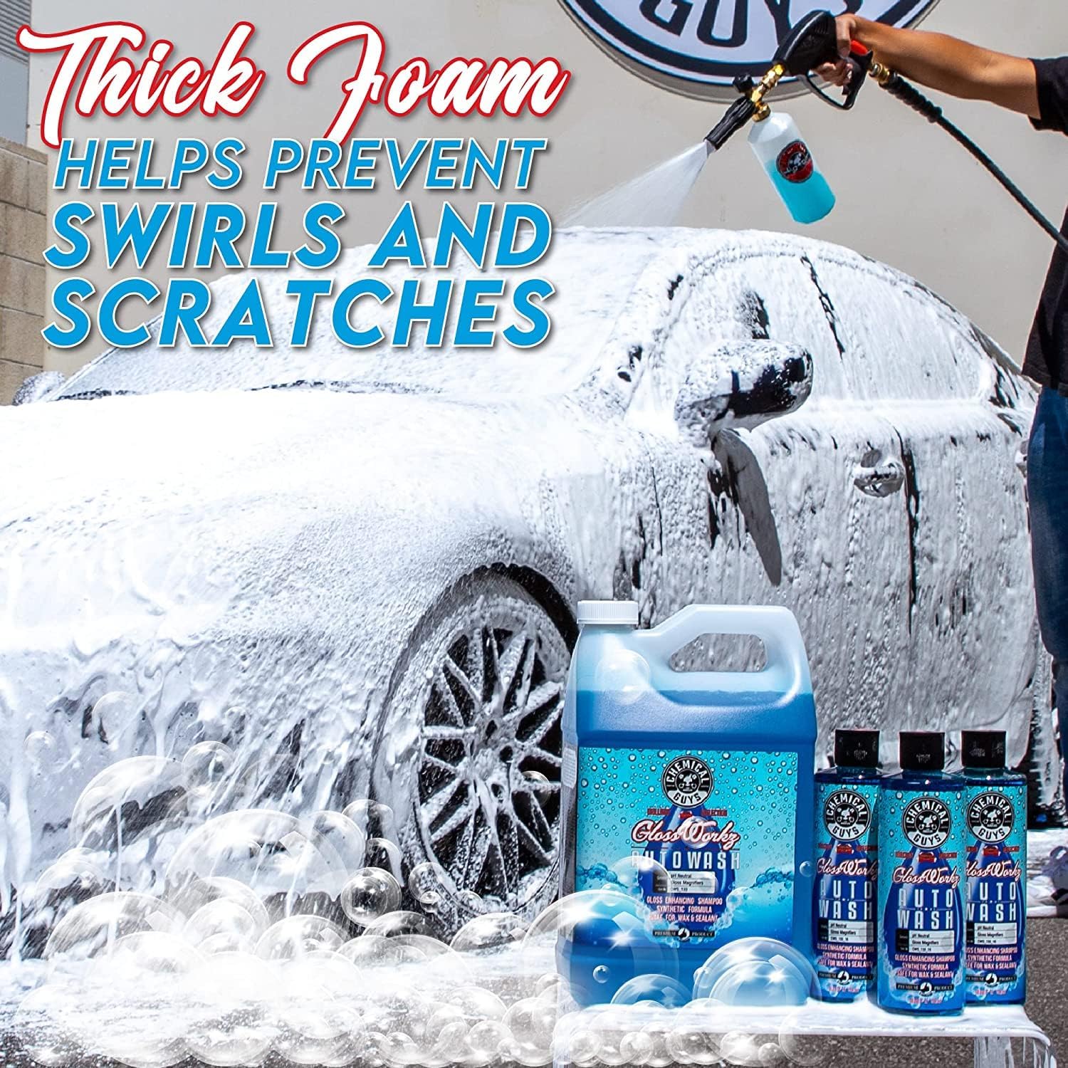 Chemical Guys EQP317 Torq Professional Foam Cannon and Glossworkz Auto Wash, 1 Gal, 128 fl. oz, 1 Pack