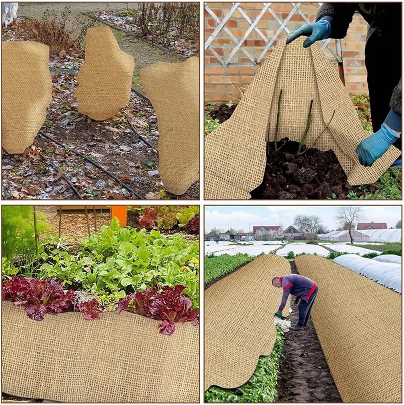 Burlap Table Runners Natural Burlap Table Runner Farmhouse Jute Fabric Kitchen Coffee Tablecloths for Wedding Aisle Carpet Garden(Lace Tassels,0.9mX6m Carpet)