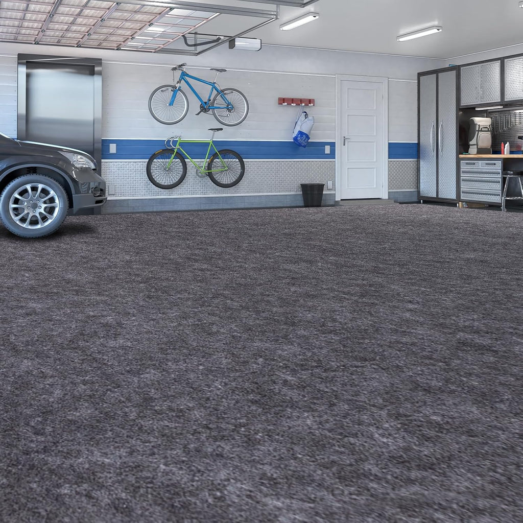 Garage Mats Oversize Garage Floor Paking Mat for Under Car, 8.8 x 22 Ft Non-Slip Gray Garage Flooring Carpets, Absorbent Oil Garage Parking Mat, Waterproof Mats