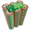 TAPEBEAR Eco-Friendly Kraft Paper Tape, Biodegradable Heavy Duty Packing Tape 2Inch x 55Yard, Recyclable Packaging Tape Self Adhesive Box Tape for Shipping, Sealing, Moving & Masking, 48Rolls