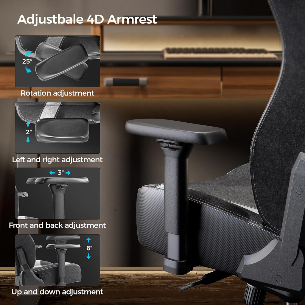 EUREKA ERGONOMIC Gaming Chair GC08, Computer Gamer Chair with Lumbar Support, Ergonomic Gamer Chairs with 4.3in Thicken Seat Cushion, Racing Style Gaming Chairs for Adults, Blue