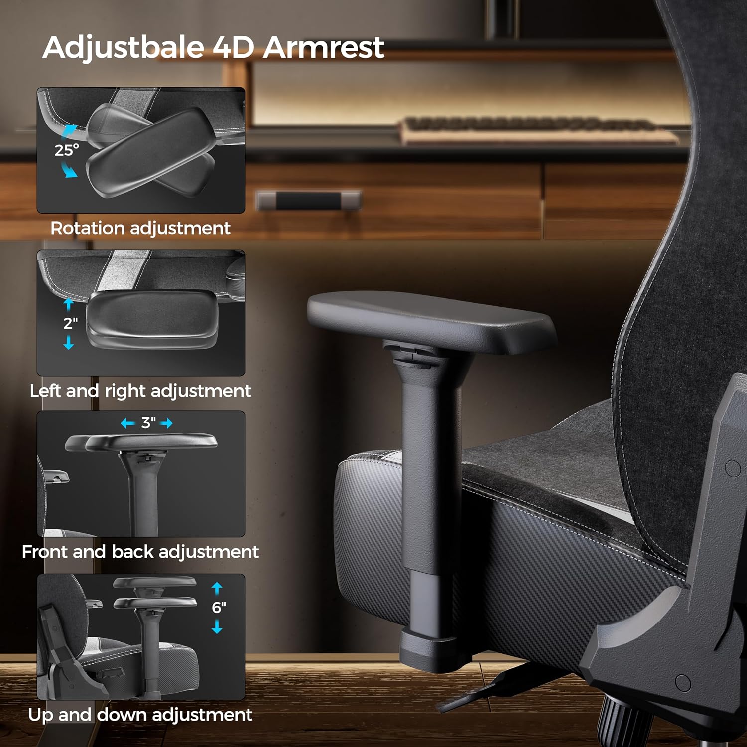 EUREKA ERGONOMIC Gaming Chair GC08, Computer Gamer Chair with Lumbar Support, Ergonomic Gamer Chairs with 4.3in Thicken Seat Cushion, Racing Style Gaming Chairs for Adults, Blue