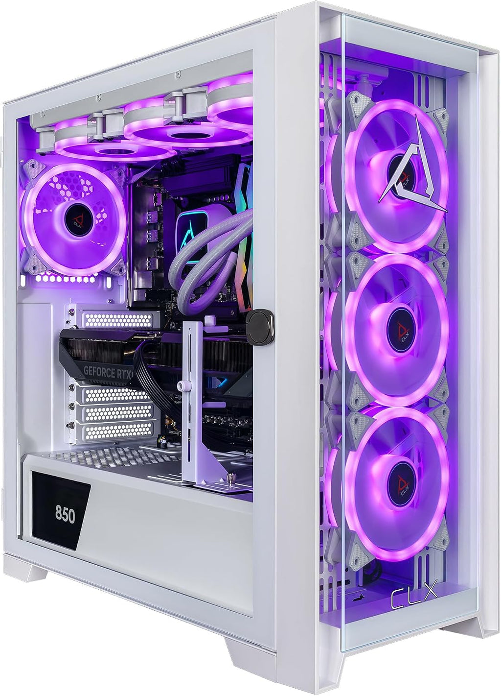 CLX Set Gaming PC - Intel Core Ultra 9 285K 3.7GHz, GeForce RTX 5070, 2TB NVMe M.2 SSD, 4TB HDD, 64GB DDR5 Memory, 360mm AIO, WiFi, Windows 11 Home, White