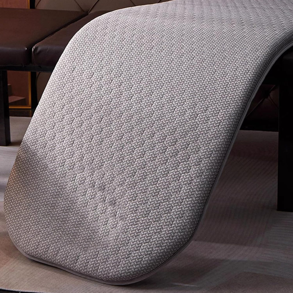 Thicken Topper for Massage Bed 7Cm Spa Massage Table Pad with Elastic Band Beauty Salon Bed Pad Non-Slip Lash Bed Cushion for Beauty and Massage Round Trapezoid Head,Gray/a(r),70 * 190cm(N)