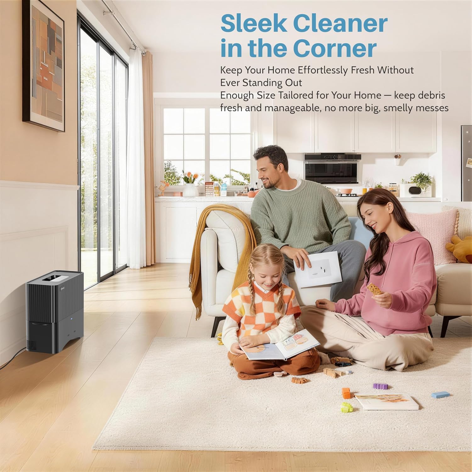 Keenhot Touchless Vacuum Automatic Dustpan, Hair Vacuum for Salons Pet Hair Food Dirt Home Kitchen, Compact and Space-Saving, Electric Dustpan Vacuum Cleaner,20000Pa Strong Suction
