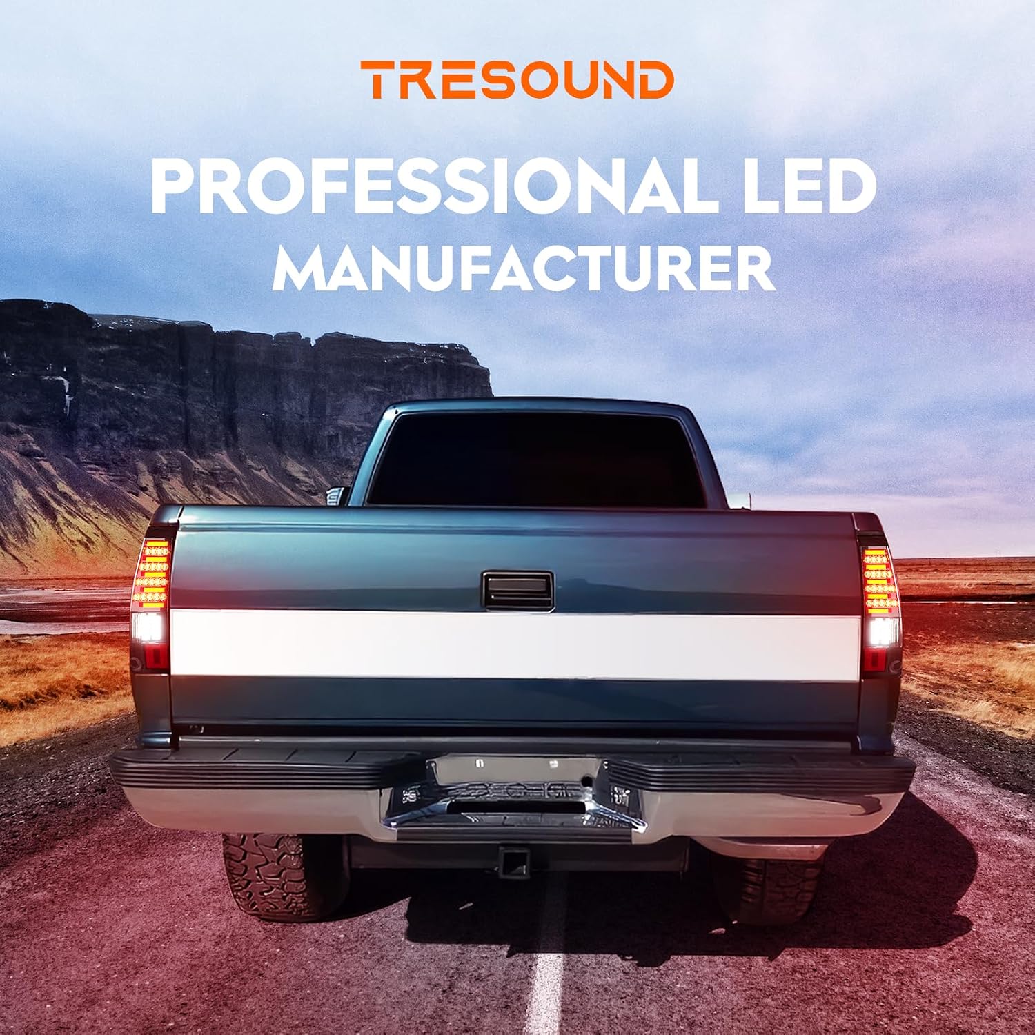 Tresound LED Tail Lights (Smoke Lens) for Chevy Silverado 1500 2500 2003-2006, for GMC Sierra 1500 2500 3500 2004-2006, for Silverado/Sierra Classic 2007, Fleetside Bed Models