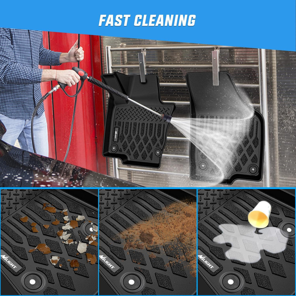 Nilight TPE Floor Mats for Volkswagen Tiguan 2009 2010 2011 2012 2013 2014 2015 2016 2017 All Weather Custom Fit Heavy Duty Floor Liners