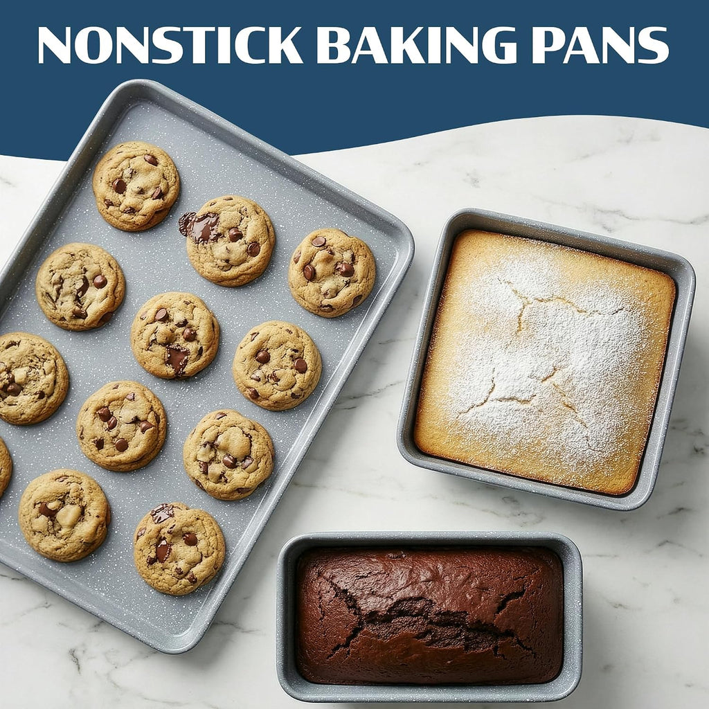 Granitestone Ceraluxe 20 Pc Ceramic Cookware Set Nonstick, Complete Pots and Pans Set Non Stick with 5 Pc Bakeware Set, Deep Frying Pan Set, & Steamer, Non Toxic PFOA Free, Oven & Dishwasher Safe