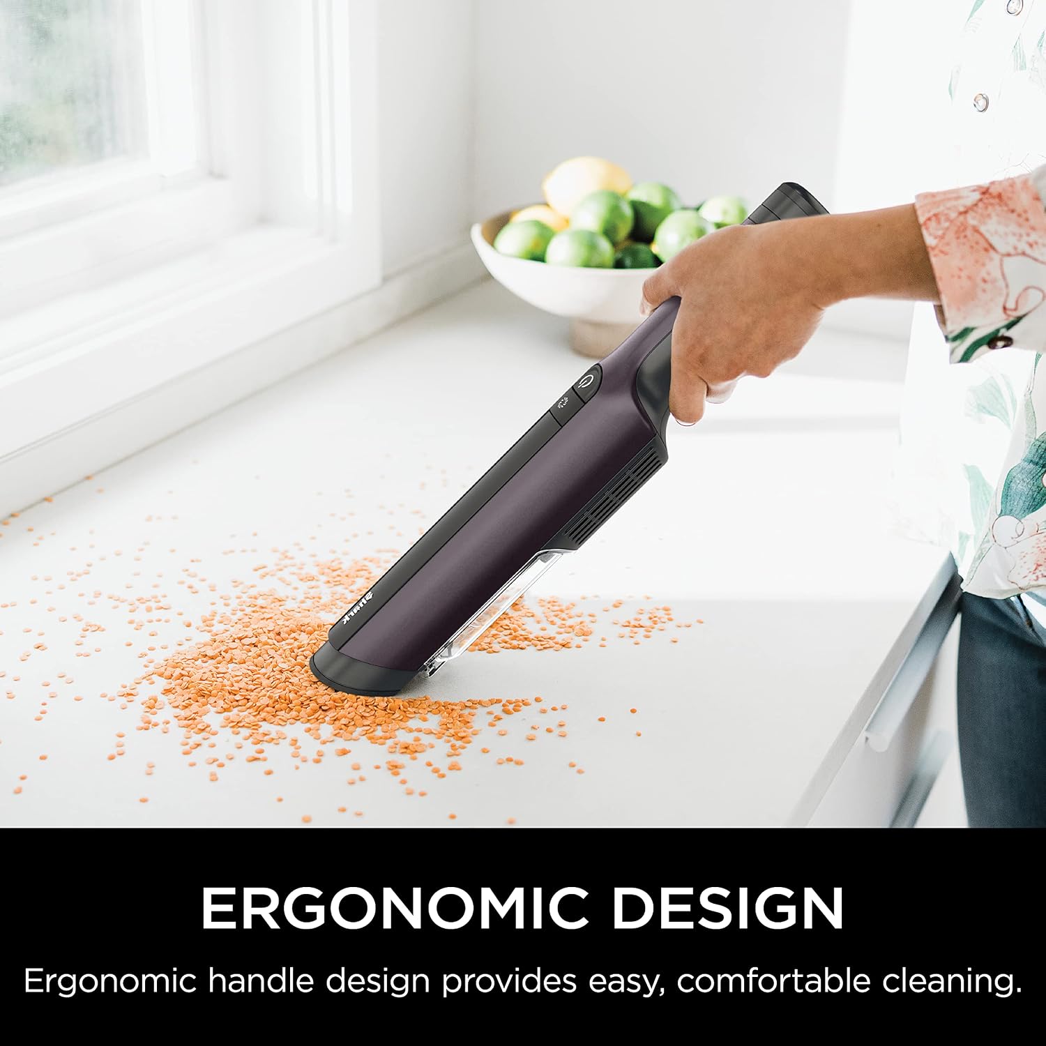 Shark WV410PR WANDVAC Cordless Hand Vacuum, Ultra-Lightweight & Portable with Powerful Suction & Tools for Pets, Designed for Car & Home, Violet