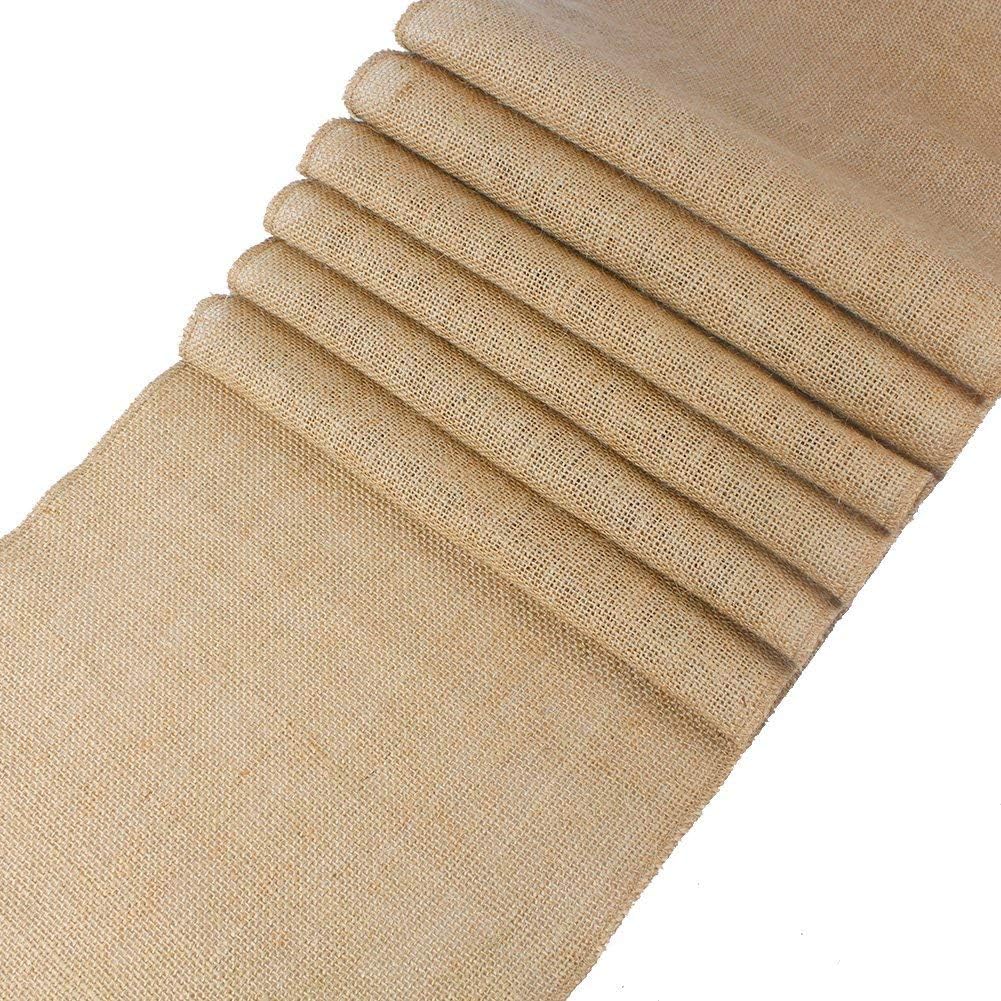 MDS Pack of 100 Wedding 12 x 108 inch Burlap Table Runner Natural Jute Country Vintage for Wedding Banquet Decoration – Navy Blue