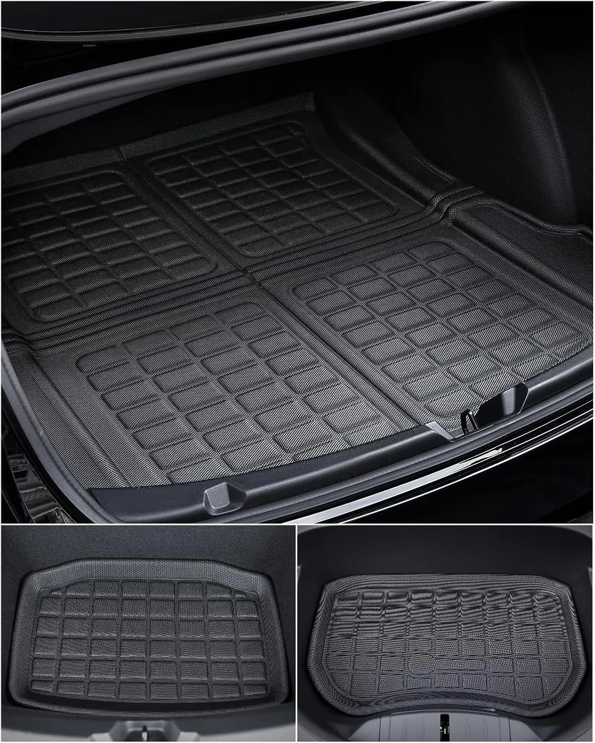 Auto Parts Compatible with Tesla Model 3 2024 Highland XPE Floor Mats All Weather Car Floor Mats Front Rear Frunk Cargo Liner Set Anti Slip Waterproof(6PCS RHD)