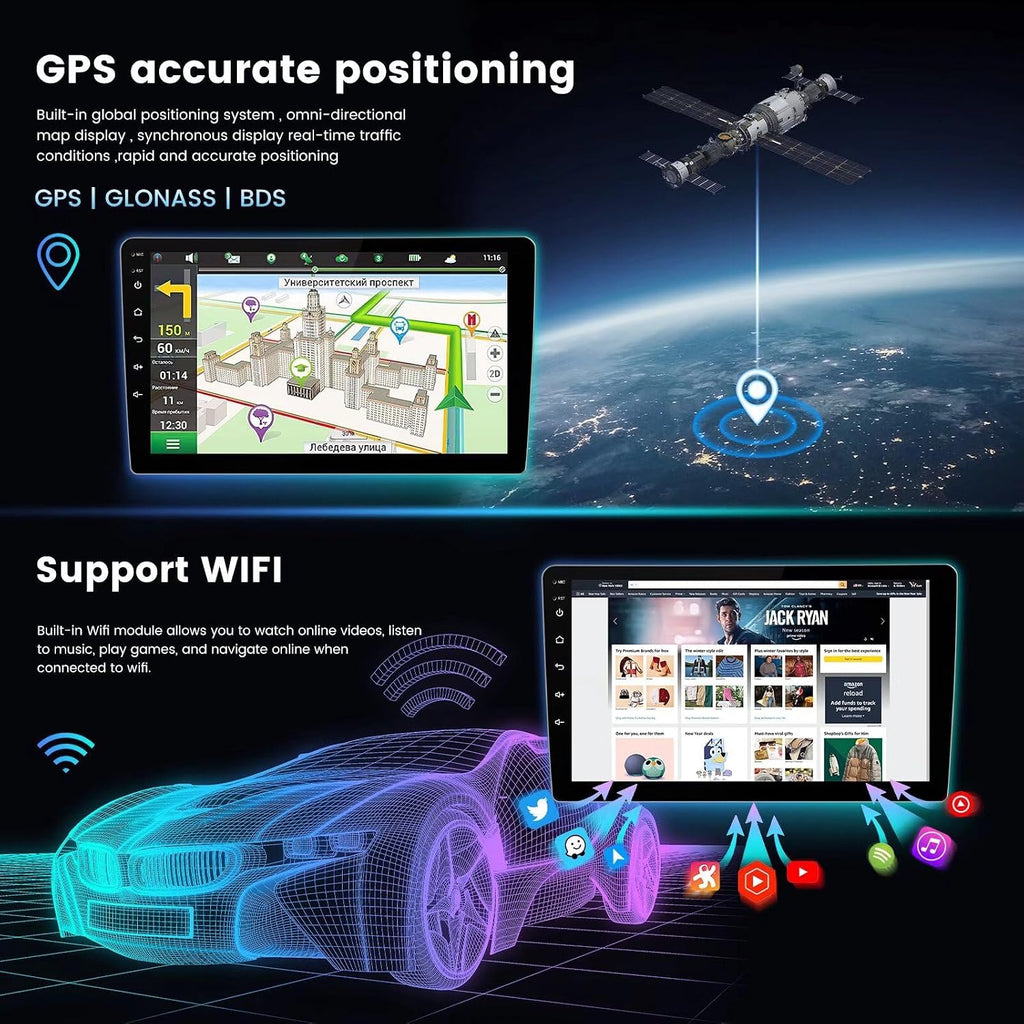 9' IPS Touch Screen 8 Core 4+32GB Car Radio for Lexus ES250 ES300 ES330 2001-2006 Android Upgrade Stereo Dash Kit Built-in Car-Play Android Auto GPS Navi