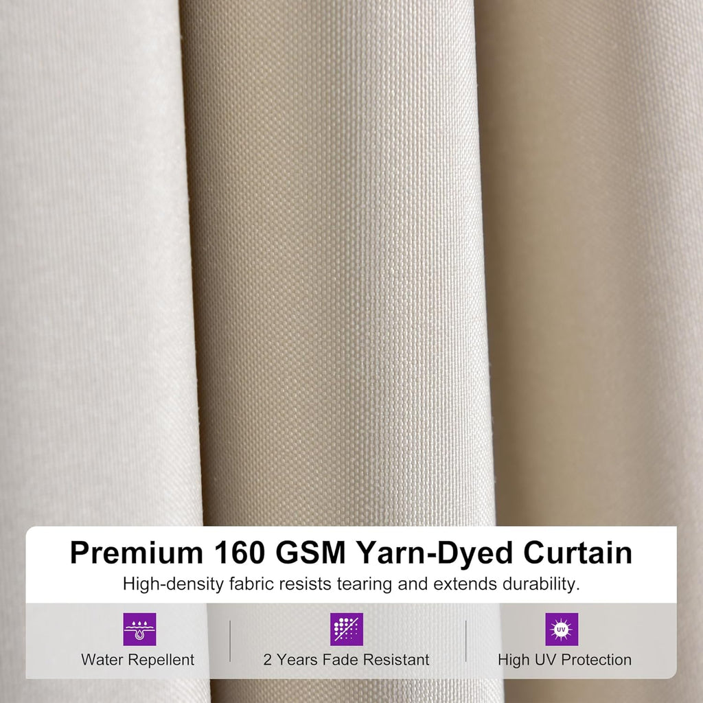 PURPLE LEAF 12' x 20' Outdoor Hardtop Gazebo, Patio Gazebo Champagne Aluminum Frame with Galvanized Steel Double Roof, Curtains and Netting for Patio Lawn and Garden