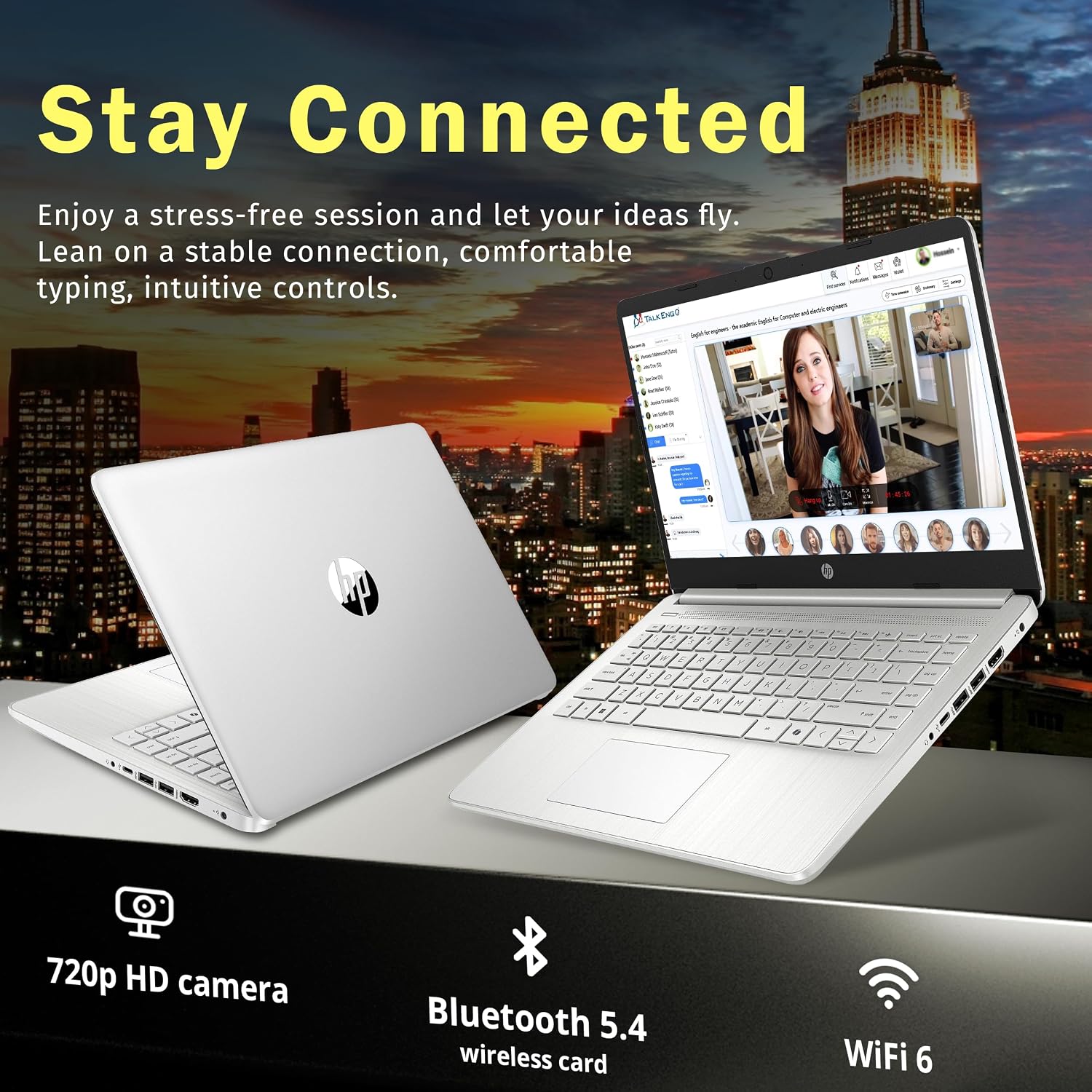HP Stream 14' HD Laptop, Intel Processor N150, 4GB RAM, 128GB UFS, Intel Graphics, Webcam, Wi-Fi 6, Copilot, Fast Charge, Windows 11, Silver (Renewed)
