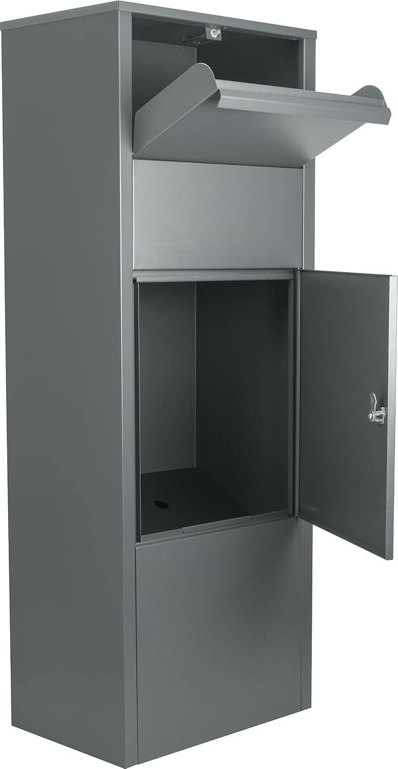 winbest Large Steel Freestanding Floor Parcel Lockable Drop Slot Mail Box