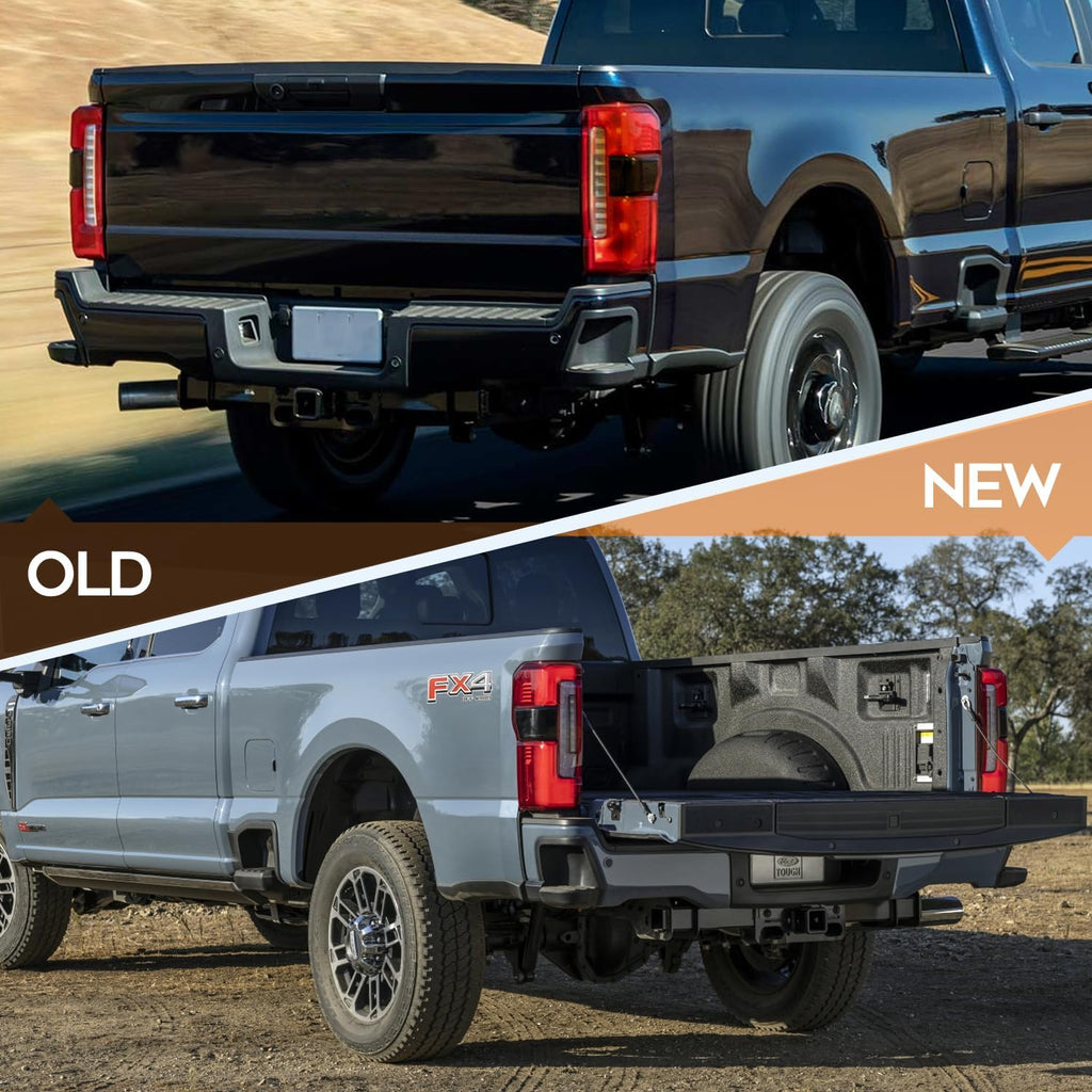 Tail Light Fit 2023-2024 for F-250 Super Duty, 2023-2024 for F-350 Super Duty Black Housing Red Lens Pair Tail Light Assembly FO2800294