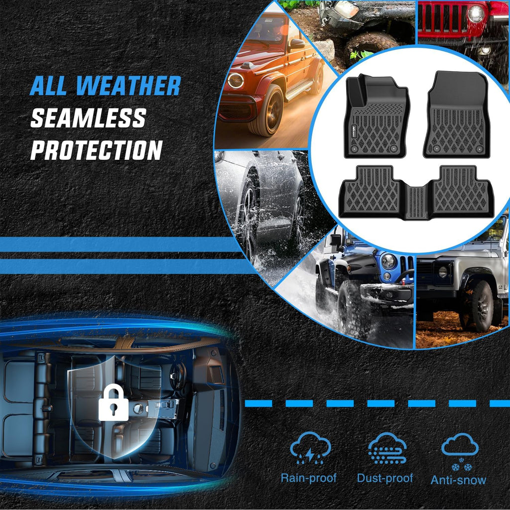 Nilight TPE Floor Mats for Nissan Kicks 2025 2026 All Weather Custom Fit Heavy Duty Floor Liners