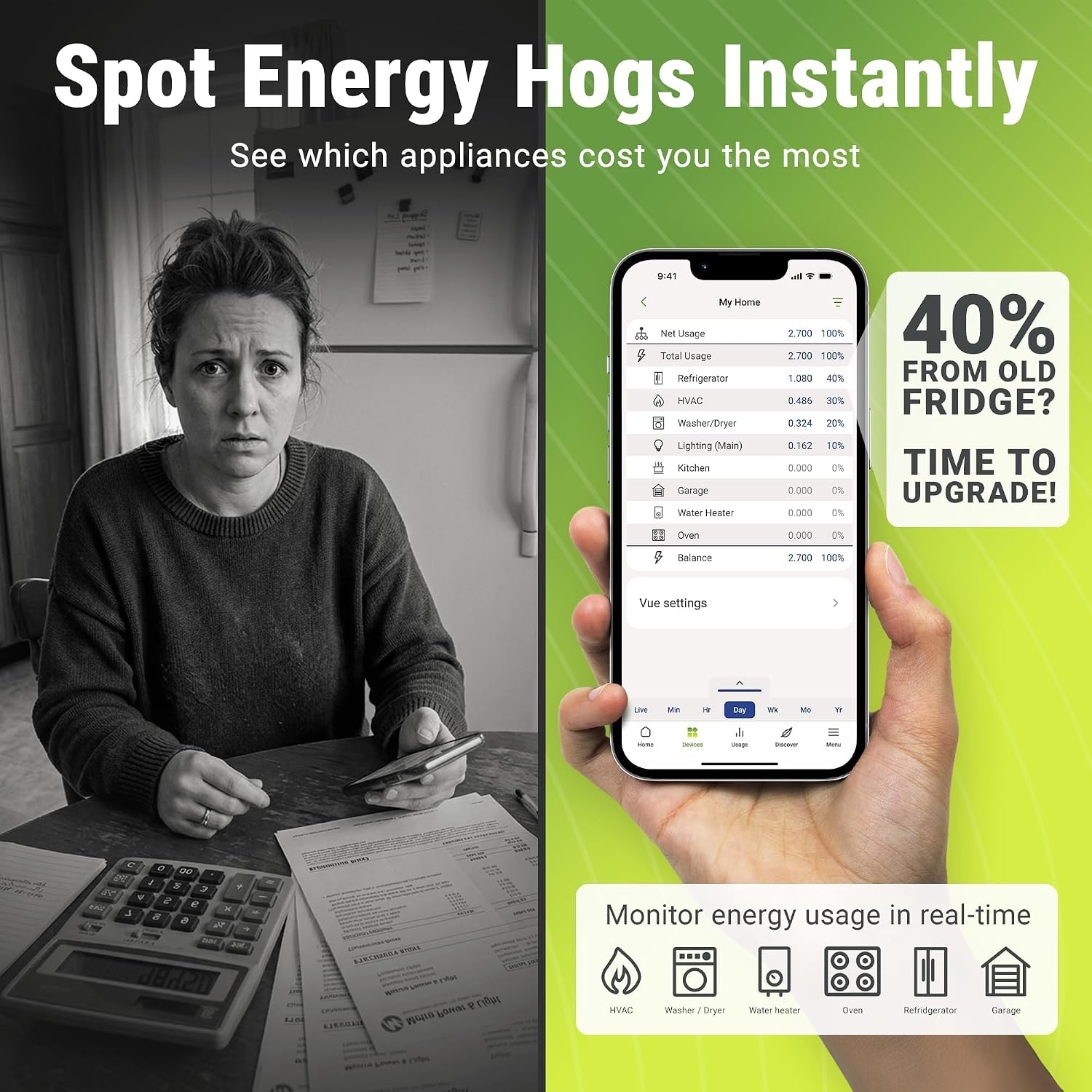 Emporia Vue 3 Home Energy Monitor - Smart Home Automation Module and Real Time Electricity Usage Monitor, Power Consumption Meter, Solar and Net Metering for UL Certified Safe Energy Monitoring