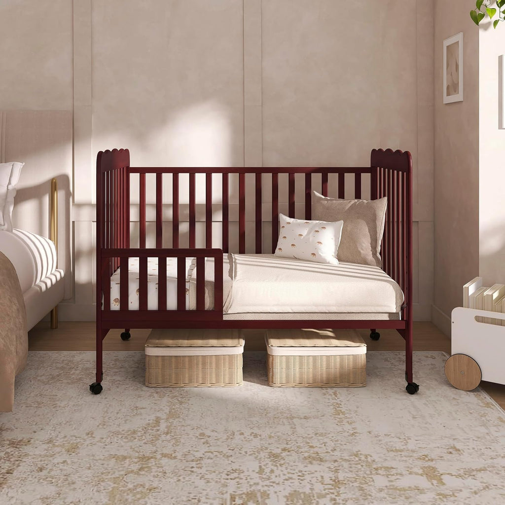 Dream On Me Carson Classic 3-in-1 Convertible Full-Size Baby Crib in Espresso, GreenGuard Gold & BSA, 4 Mattress Heights, Converts to Day & Toddler Bed, Locking Wheels, Classic Nursery Design
