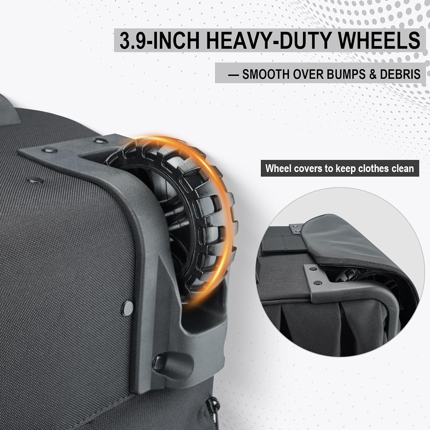 KUNN Rolling Tool Backpack with Wheels, Heavy Duty Waterproof Wheeled Tool Bag, 47 Pockets & Loops Work Backpack for Electrician Construction HVAC, Black