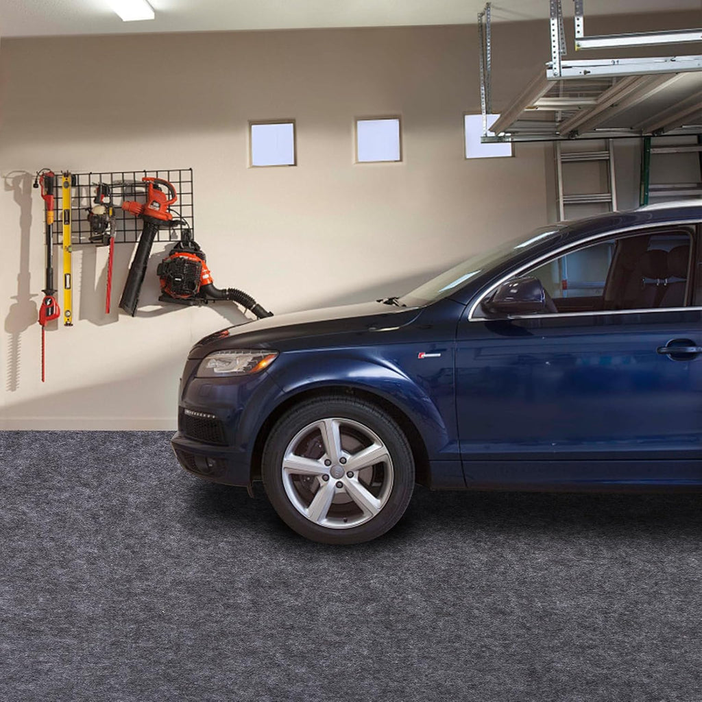 Garage Mats Oversize Garage Floor Paking Mat for Under Car, 8.8 x 22 Ft Non-Slip Gray Garage Flooring Carpets, Absorbent Oil Garage Parking Mat, Waterproof Mats