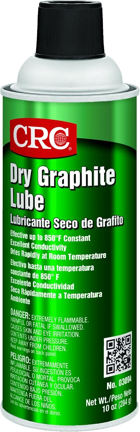 CRC Dry Graphite Lube 03094 – [Pack of 12] 10 Wt. Oz., Dry Film Lubricant