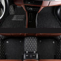 Custom All-Weather Protection Car Floor Mats for Ford Edge 2007-2015, Artificial Leather Front Rear Floor Liners Full Coverage Anti-Slip Carpet Pads Styling Accessories,D/Black-Beige-Black
