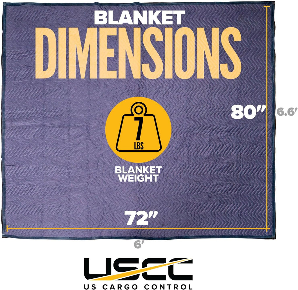 US Cargo Control 85 lb/Dozen, 80'x72' Large Heavy Duty Moving Blanket, MBMEGA85 Mega Mover, 24-Pack