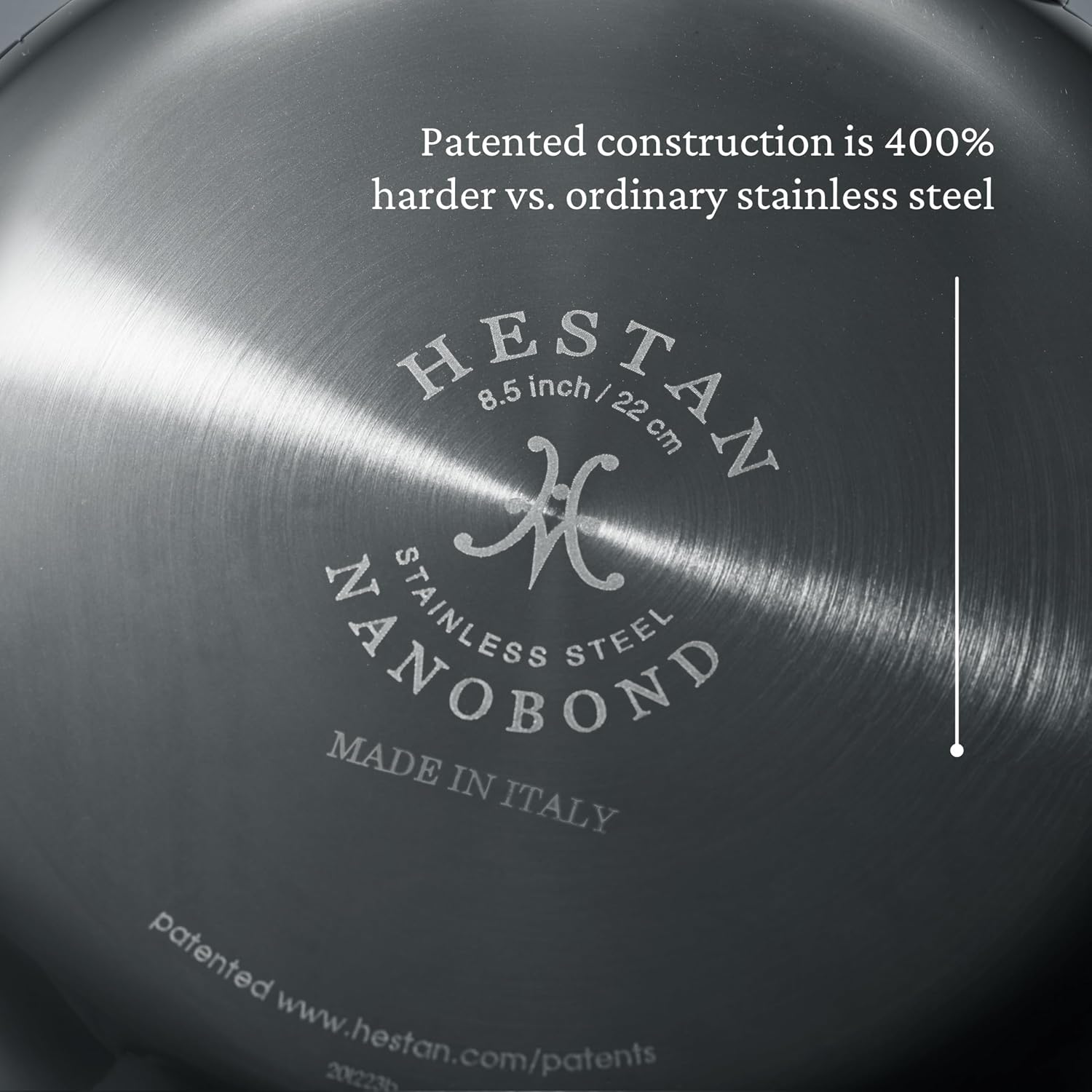 Hestan NanoBond Molecular Titanium Stainless Steel 10-Piece Cookware Set - PFAS-Free - Induction Compatible, Dishwasher Safe, Oven & Grill Safe to 1050F, Handcrafted in Italy